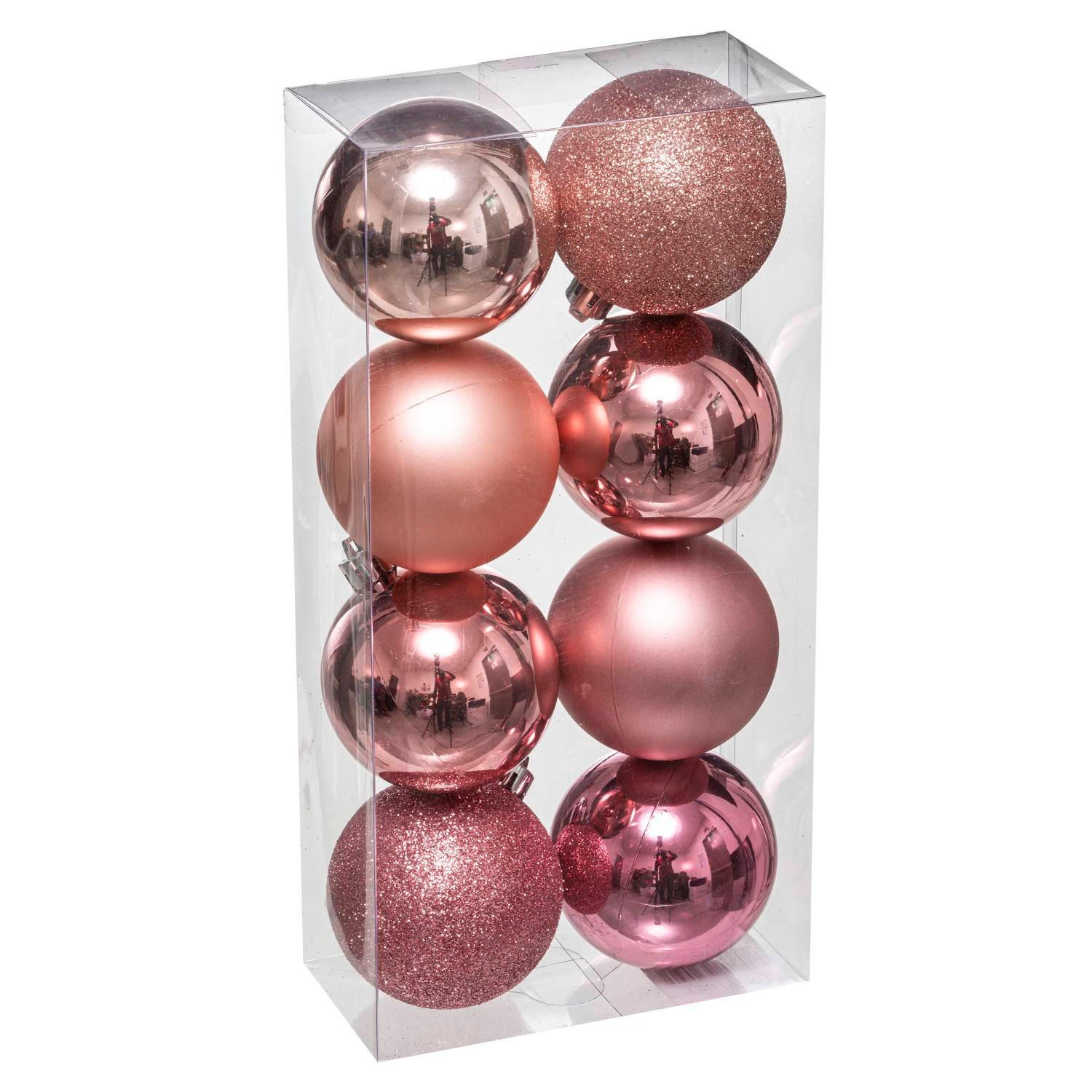 WEIHNACHTSKUGELN 8er-Set Ø 7 cm - Rosa, Kunststoff (7/7/7cm) - Fééric Lights and Christmas