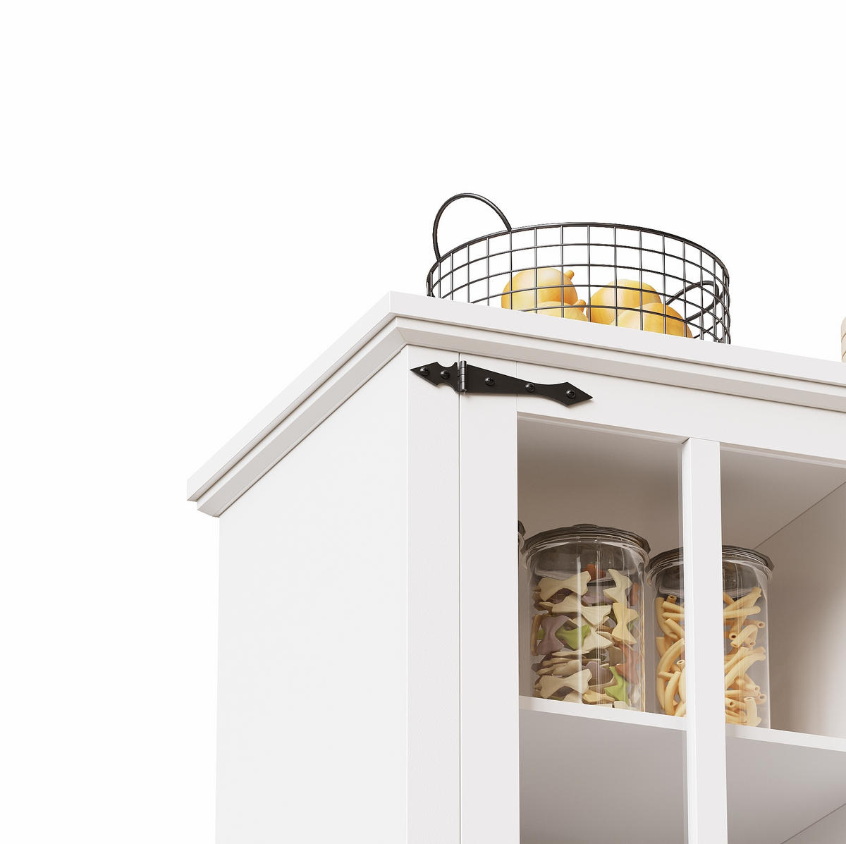 BUFFET 105/180/38,4 cm Weiß aus MDF mit LED-Beleuchtung - Weiß, Holzwerkstoff (38.4/180/105cm) - OKMYHOME