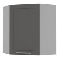 KÜCHENHÄNGESCHRANK Kvantum W10/60 Graphit Matt / Grau Matt 60 / 60 / 72cm - Graphitfarben/Grau, Holz/Holzwerkstoff (60/72/60cm) - Feldmann-Wohnen