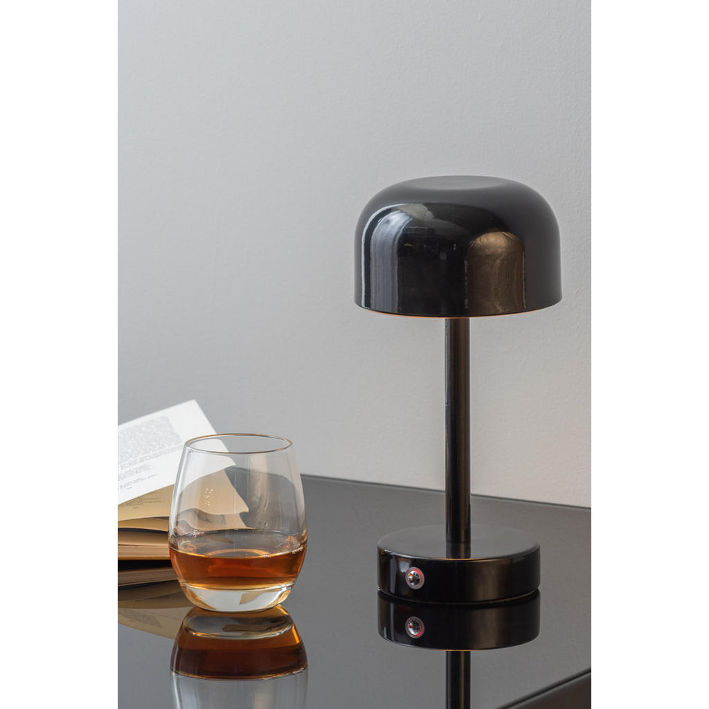 Thumbnail - Leitmotiv Tischlampe, Schwarz, Metall, Rund, 12.5x24.5x12.5 cm, CE, Lampen & Leuchten, Innenbeleuchtung, Tischlampen, Ti...