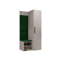 GARDEROBEN-SET Medi III - Kaschmir/Schwarz, Holzwerkstoff/Kunststoff (40/191/50cm) - MIRJAN24