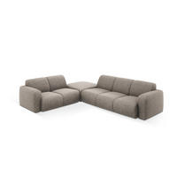ECKSOFA links Molino aus Chenille-Stoff grau 6 Sitzplätze - Grau, Textil (250/315cm) - Micadoni