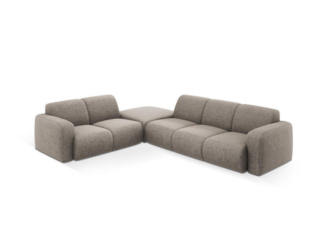 ECKSOFA links Molino aus Chenille-Stoff grau 6 Sitzplätze - Grau, Textil (250/315cm) - Micadoni