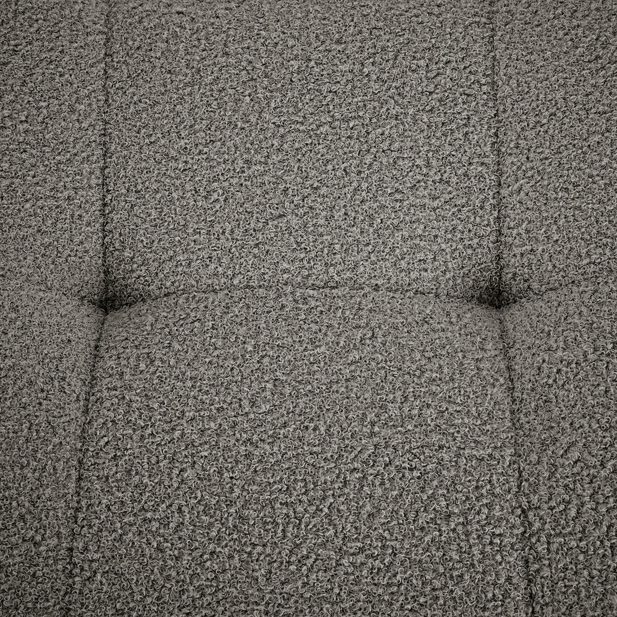 POLSTERHOCKER - Dunkelgrau/Schwarz, Textil/Metall (67/47/50cm) - home24