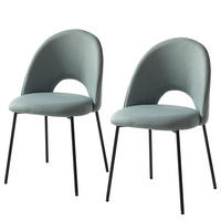 POLSTERSTUHL - Metall / Textil - Mintgrün/Grau, Textil/Metall (49/84/54cm) - home24
