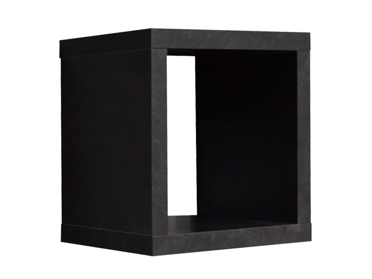 WÜRFELREGAL Elenore 40x40x41 aus Holzwerkstoff Farbe schwarzstahl - Schwarz, Kunststoff (40/41/40cm) - 58aufmkessel