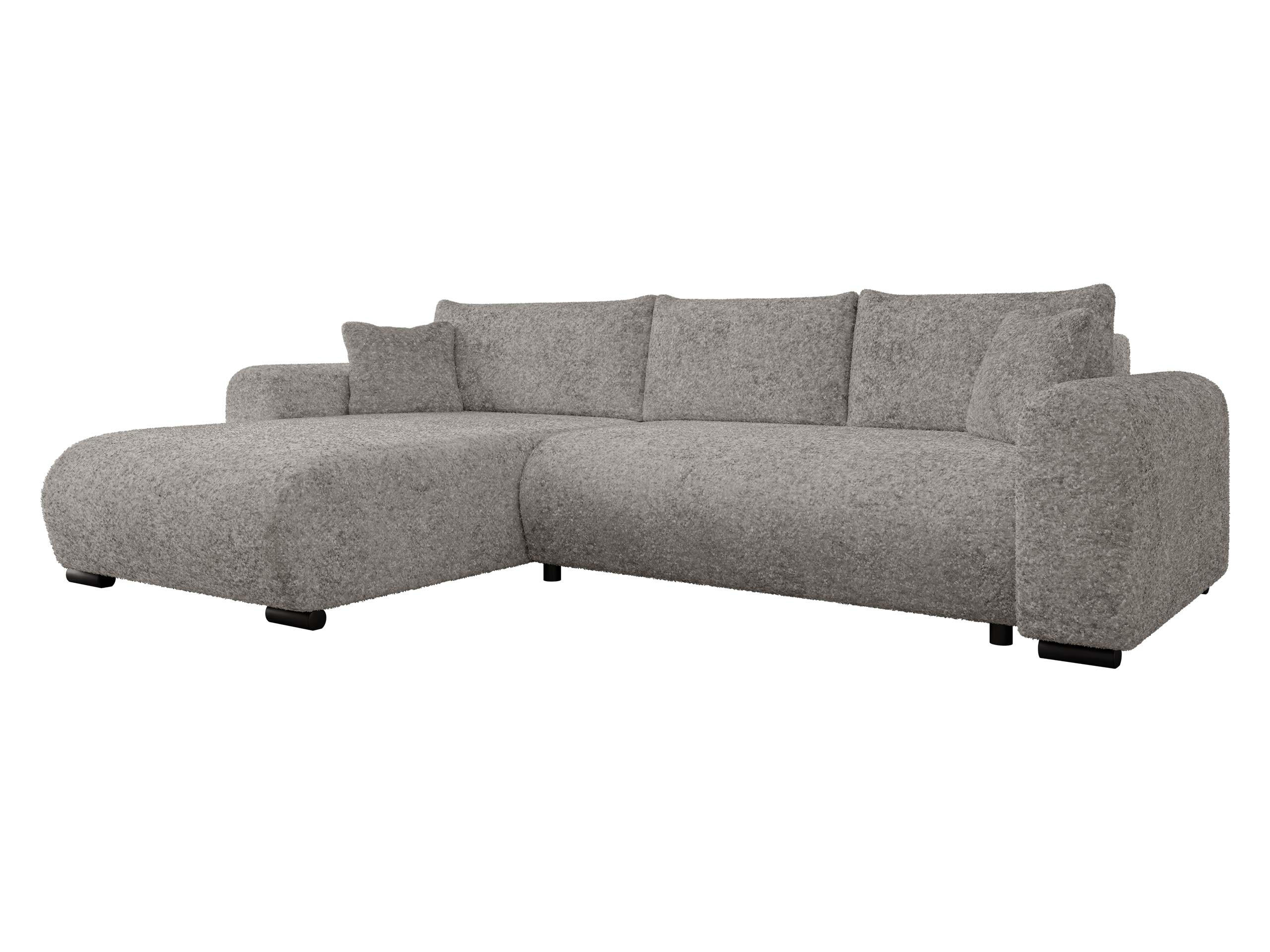 ECKSOFA Merkos - Schwarz/Alufarben, Holz/Textil (285/188cm) - MIRJAN24