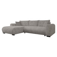 ECKSOFA Merkos - Schwarz/Alufarben, Holz/Textil (285/188cm) - MIRJAN24