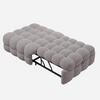 SCHLAFSOFA 183/76/42 cm Grau 2-in-1 Schlafsofa aus Teddy-Stoff mit Fußhocker - Grau, Textil (76/42/183cm) - OKWISH