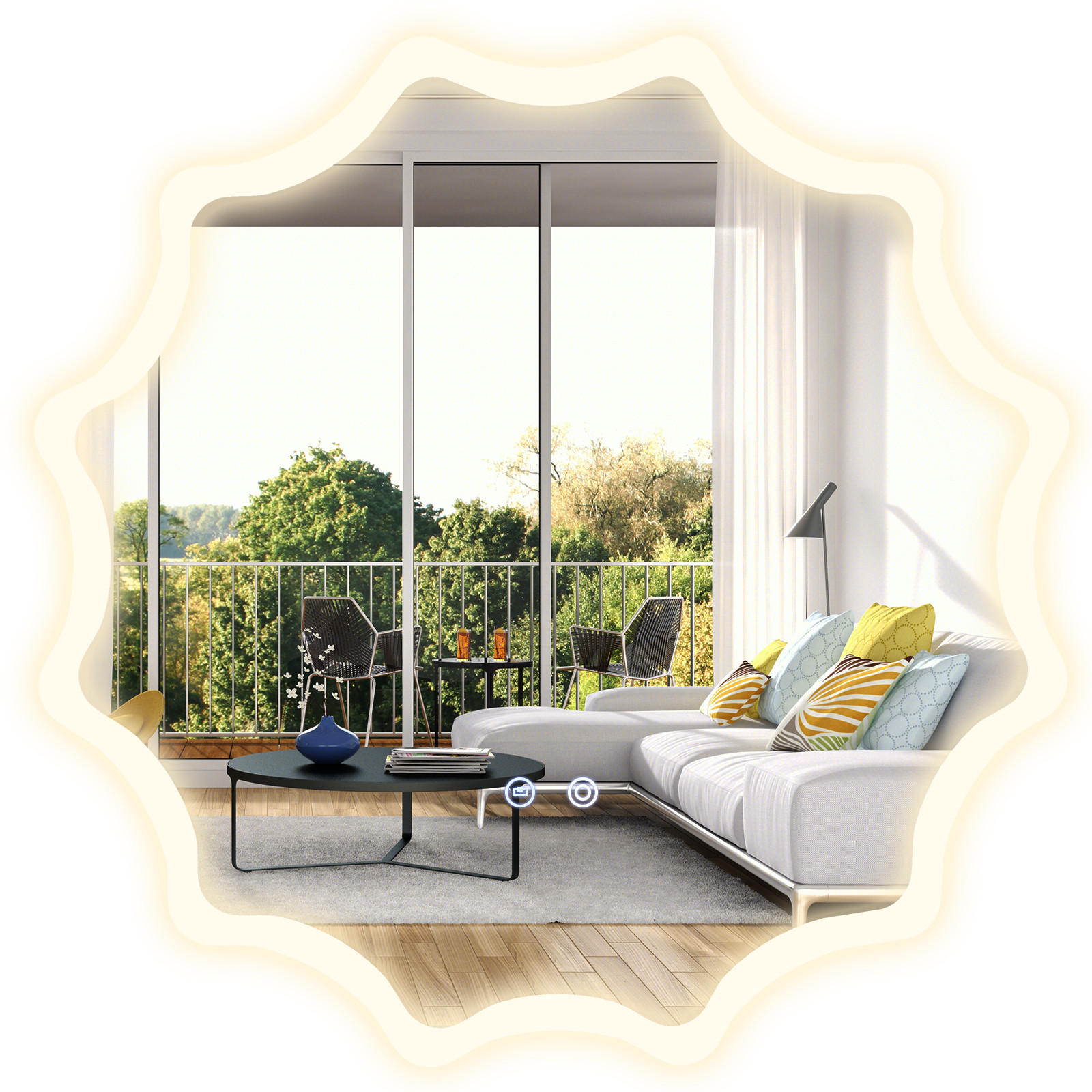 BADEZIMMERSPIEGEL Silber - Silberfarben, Glas (60/5/60cm) - COSTWAY