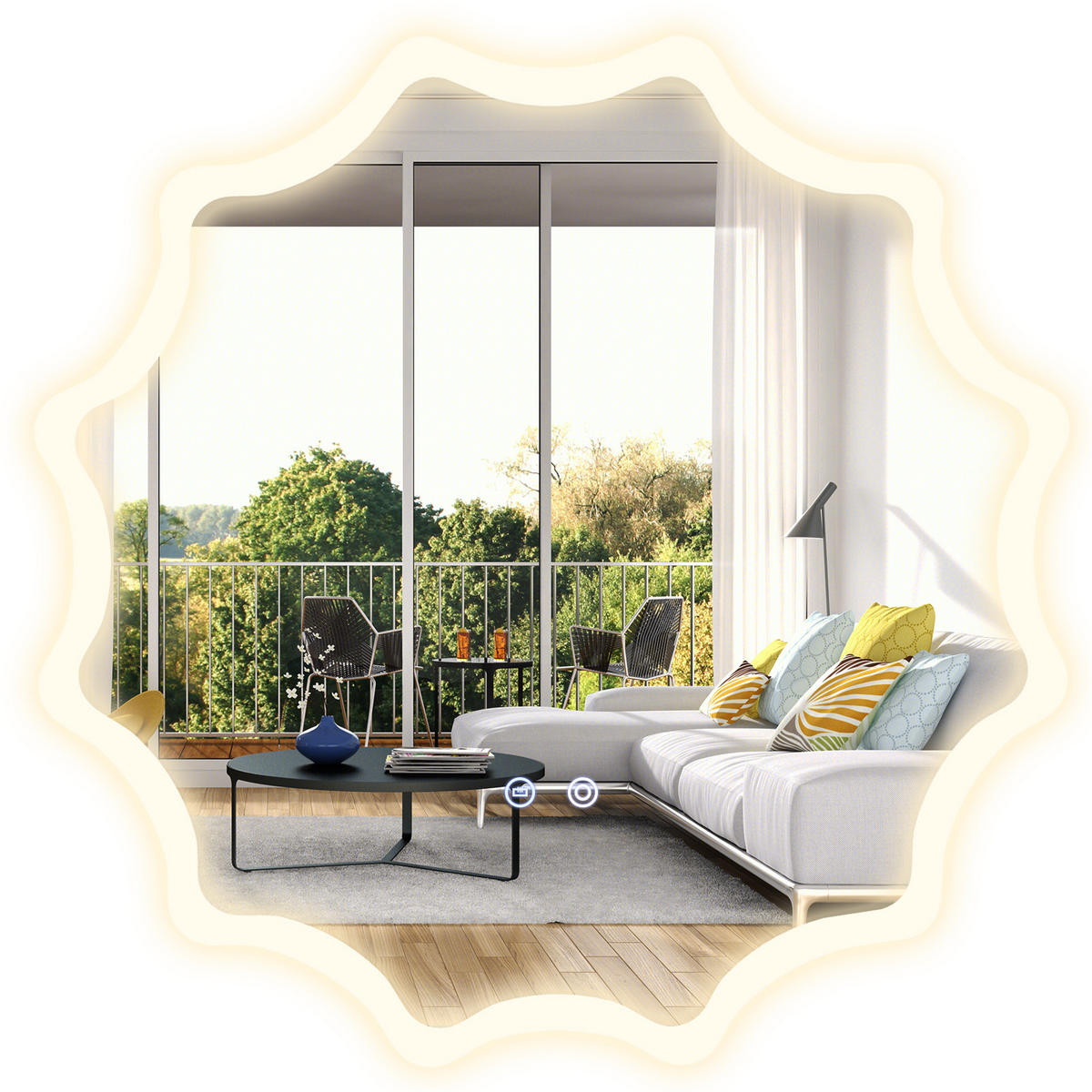 BADEZIMMERSPIEGEL Silber - Silberfarben, Glas (60/5/60cm) - COSTWAY
