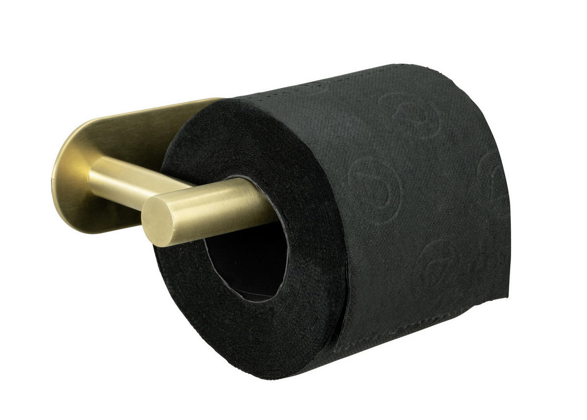 TOILETTENPAPIERHALTER Turbo - Loc Orea Shine 7/16/4,5 cm - Goldfarben, Metall (16/4.5/7cm) - Wenko