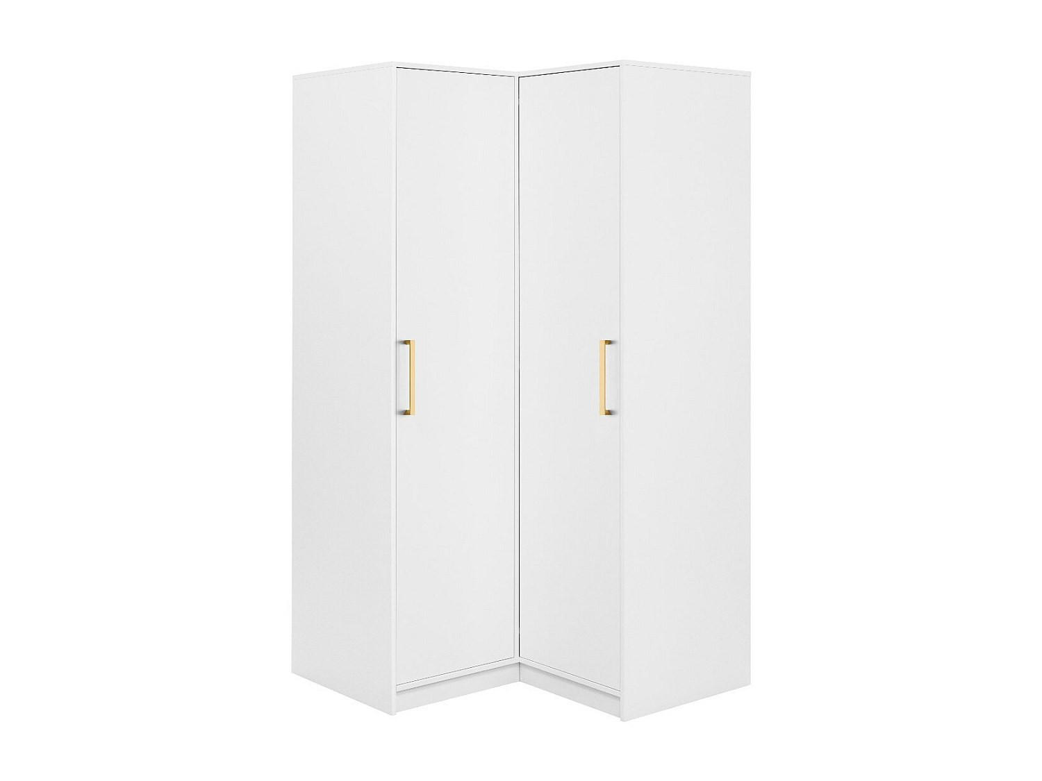 KLEIDERSCHRANK - 115.2 cm x 106.5 cm - holz - weiß Lizandro - Weiß, Holz (115.2/200/106.5cm) - Vente-Unique