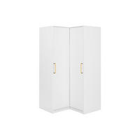 KLEIDERSCHRANK - 115.2 cm x 106.5 cm - holz - weiß Lizandro - Weiß, Holz (115.2/200/106.5cm) - Vente-Unique