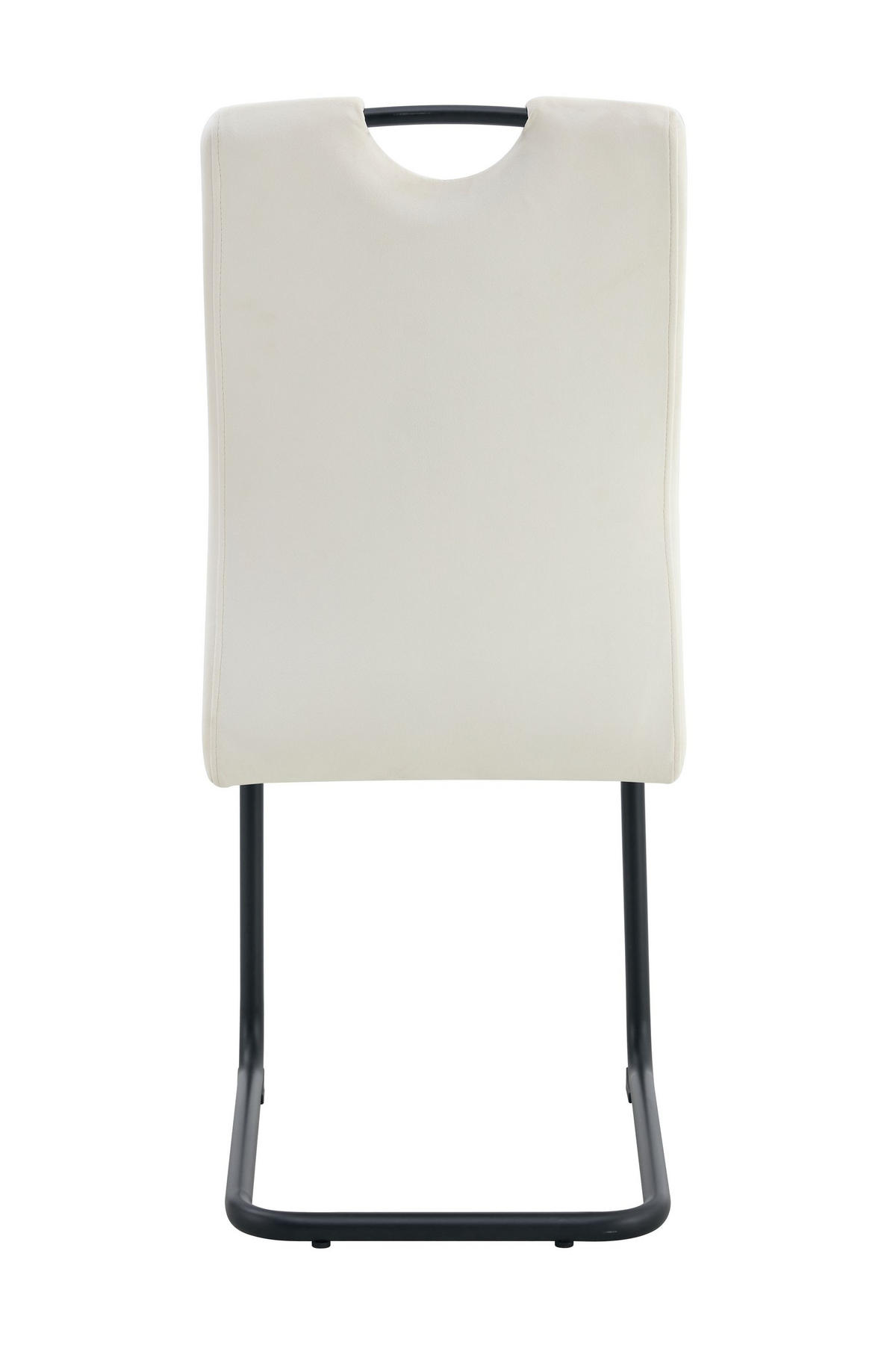 SCHWINGER-STUHL 2er Set Lyon Stühle in Creme - gemütliches Design - B/H/T: 43x98x61 cm - Creme, Textil (61/98/43cm)