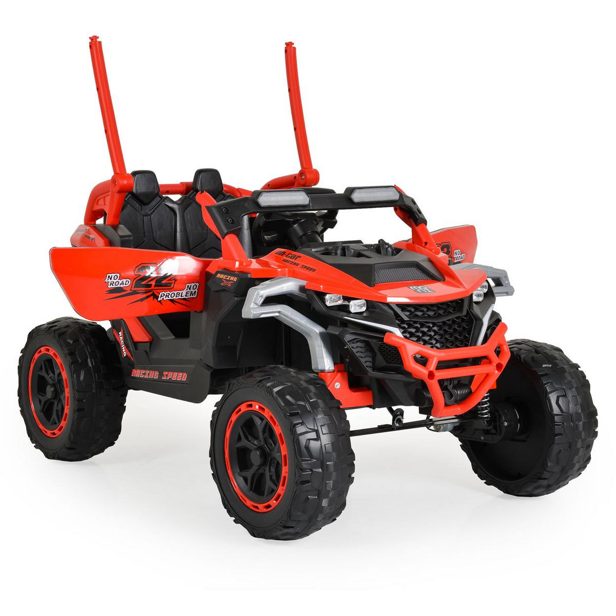 KINDERELEKTROAUTO SUV Arizona rot EVA-Reifen Fernbedienung Lichter Musik - Rot, Kunststoff (115/72/62cm) - Moni
