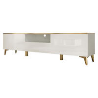 TV-LOWBOARD Alrik 2D1S - Beige/Goldfarben, Holzwerkstoff/Kunststoff (200/50/40cm) - MIRJAN24