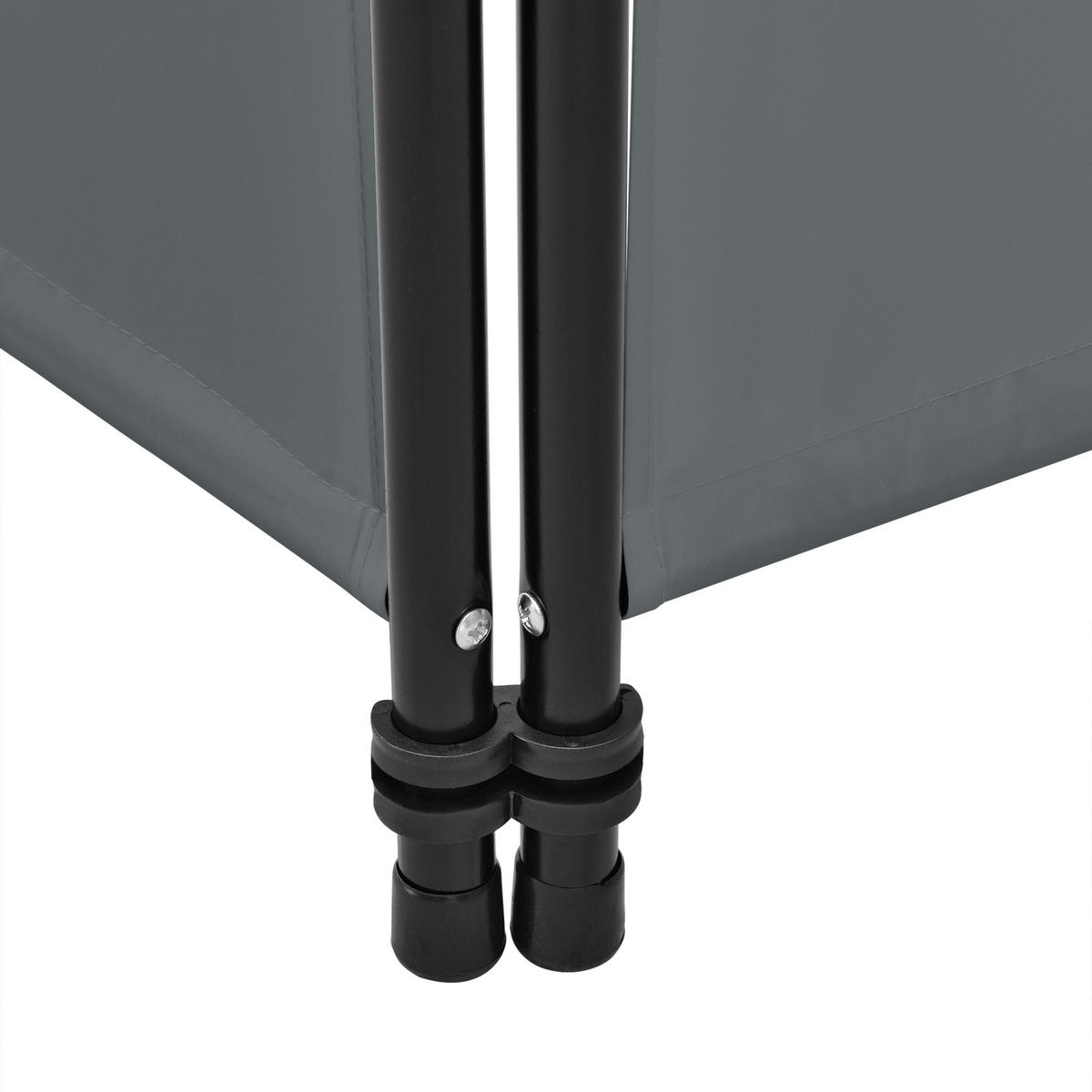 SICHTSCHUTZ Huesca - Dunkelgrau, Textil/Metall (200/2cm) - [en.casa]