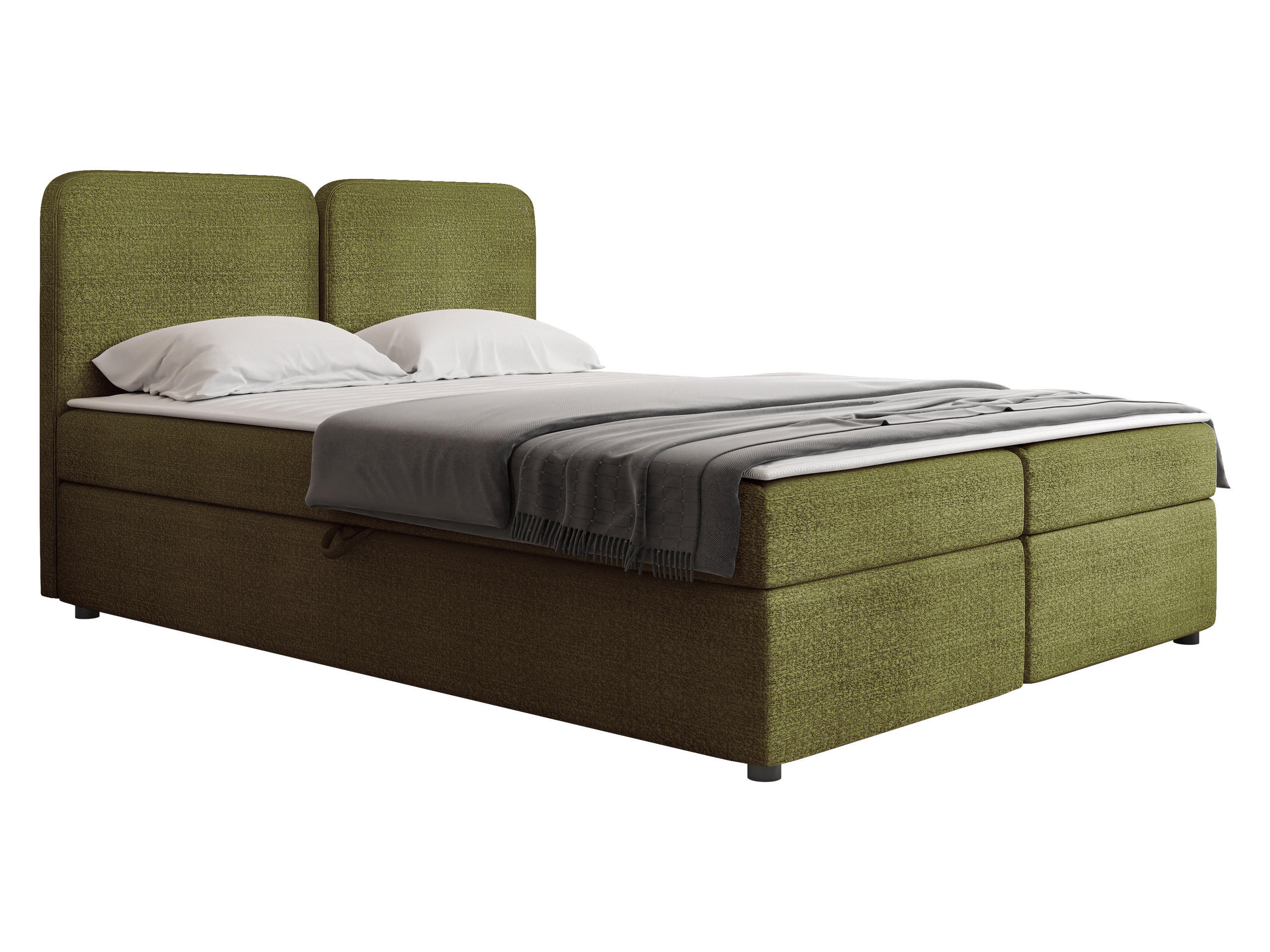 BOXBETT Boho - Schwarz/Mintgrün, Holz/Holzwerkstoff (160/200cm) - MIRJAN24