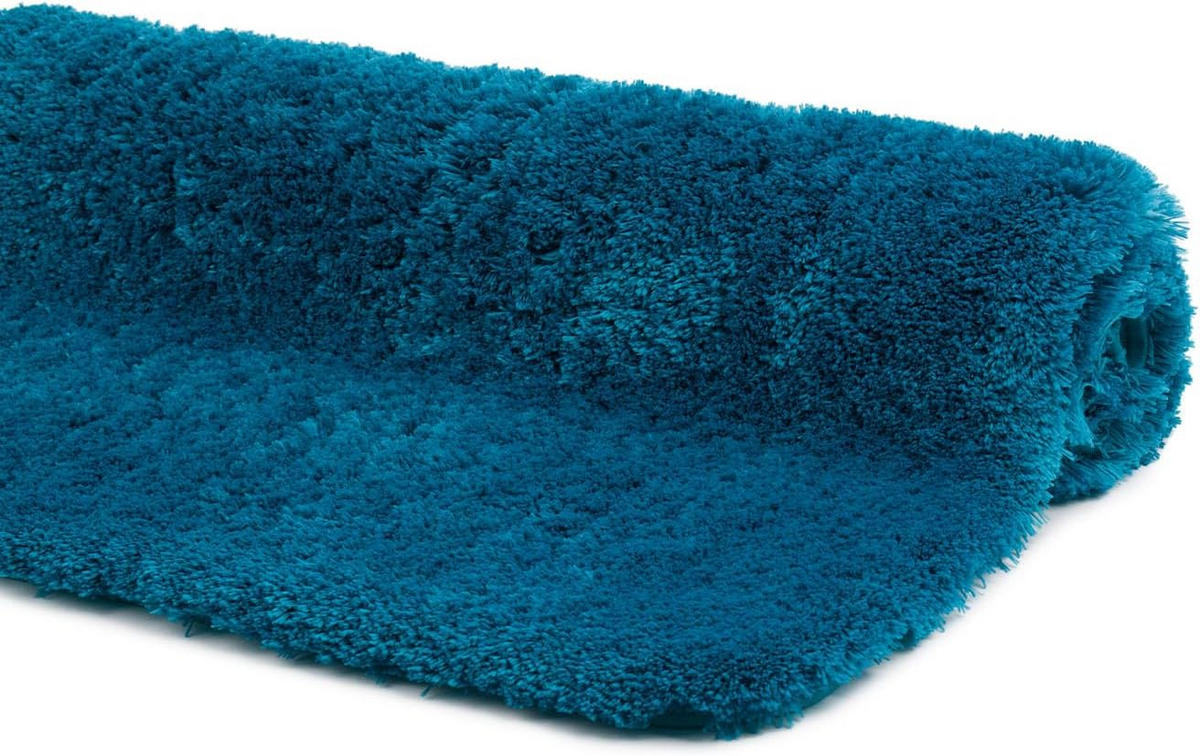 BADTEPPICH Deluxe PETROL 70X120CM - Petrol, Textil (120/70cm)