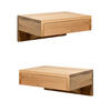 NACHTTISCH Bo 2er Set, Eiche, 30/40/18 cm - Beige, Holz (40/18/30cm) - WOODEK