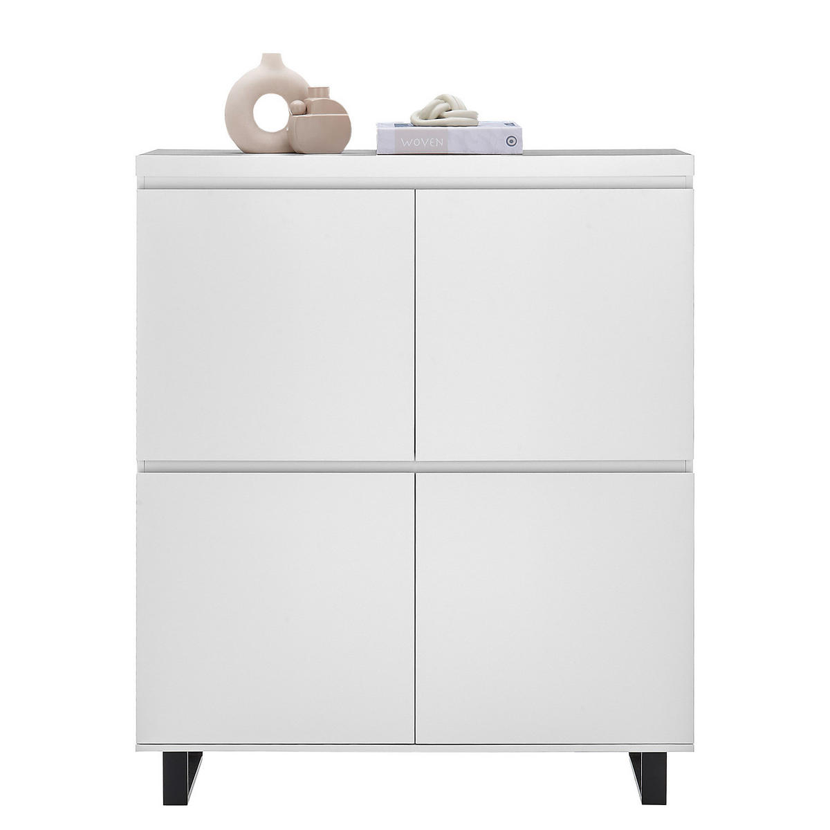 HIGHBOARD - Weiß - Weiß, Holzwerkstoff/Metall (111/130/40cm) - home24