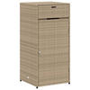 GARTENSCHRANK Beige 55x55x111 cm Poly Rattan - Beige, Kunststoff (55/111/55cm) - furnicato