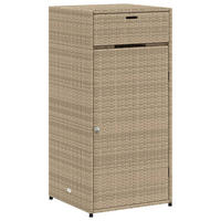 GARTENSCHRANK Beige 55x55x111 cm Poly Rattan - Beige, Kunststoff (55/111/55cm) - furnicato