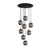 GALERIELEUCHTE Velo 8-flammig Rauch Ø 20cm - Anthrazit/Schwarz, Glas (20/20/20cm) - s.luce