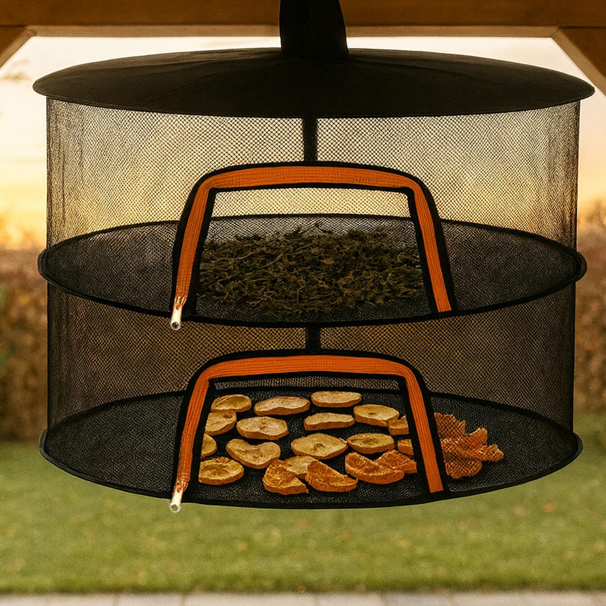 TROCKENNETZ - Schwarz, Textil/Metall (60/160/60cm) - Relaxdays