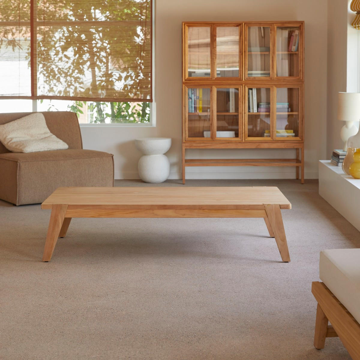 COUCHTISCH Olia Hellbraun aus Teak - Hellbraun, Holz (80/150/35cm) - Tikamoon