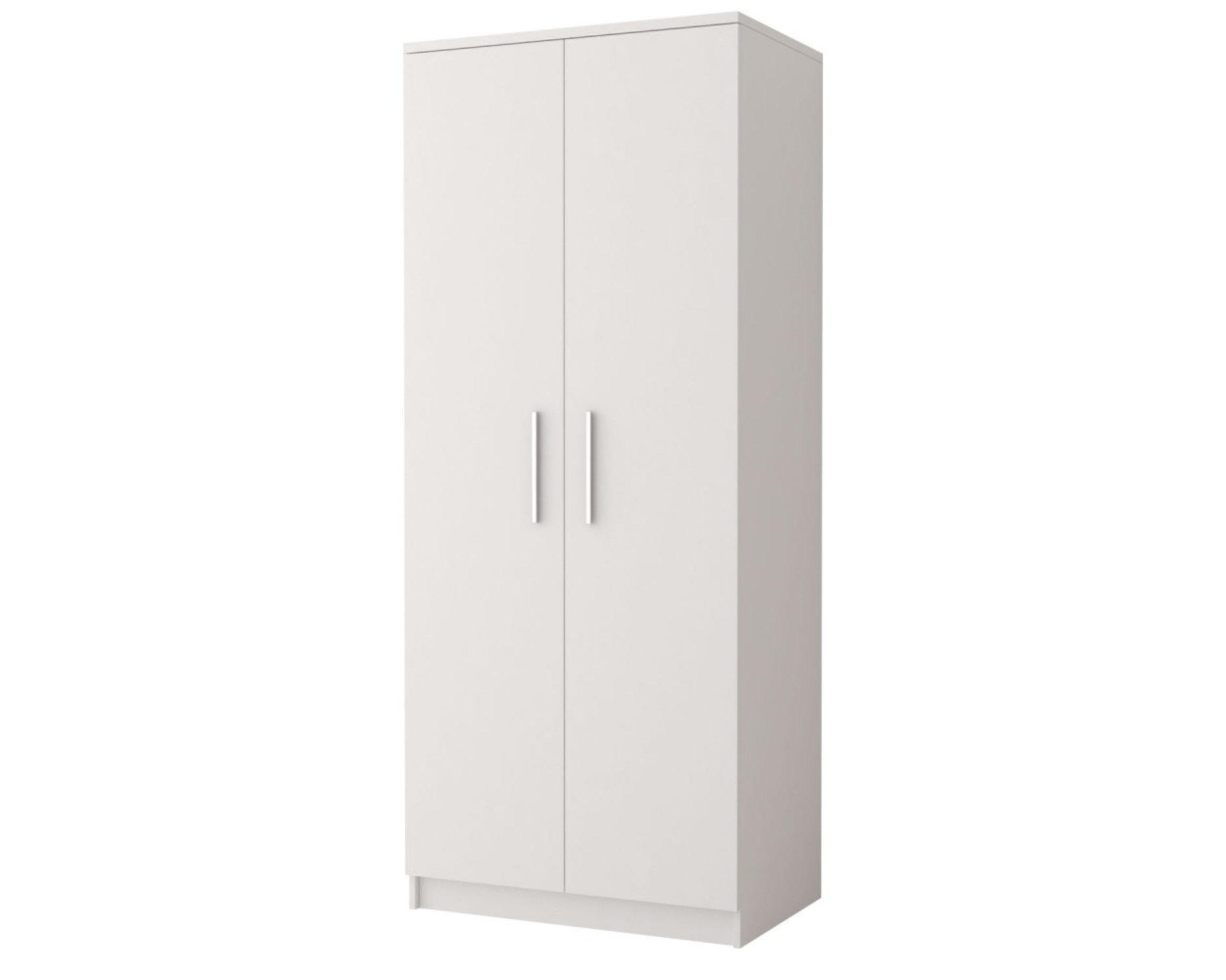 Deine Möbel 24 Kinderkleiderschrank Weiß 80x192x50 cm