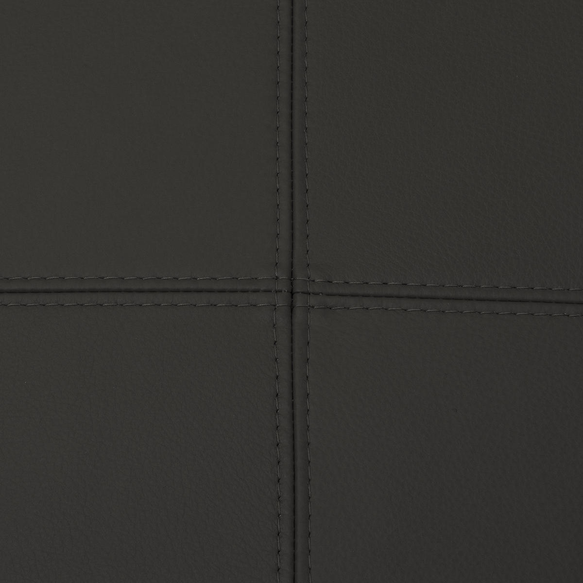 POLSTERHOCKER - Schwarz/Grau, Leder/Kunststoff (81/38/100cm) - home24