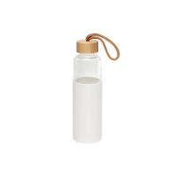 WASSERFLASCHE Silikonhülle 550 ml - Weiß, Glas (5.5L)