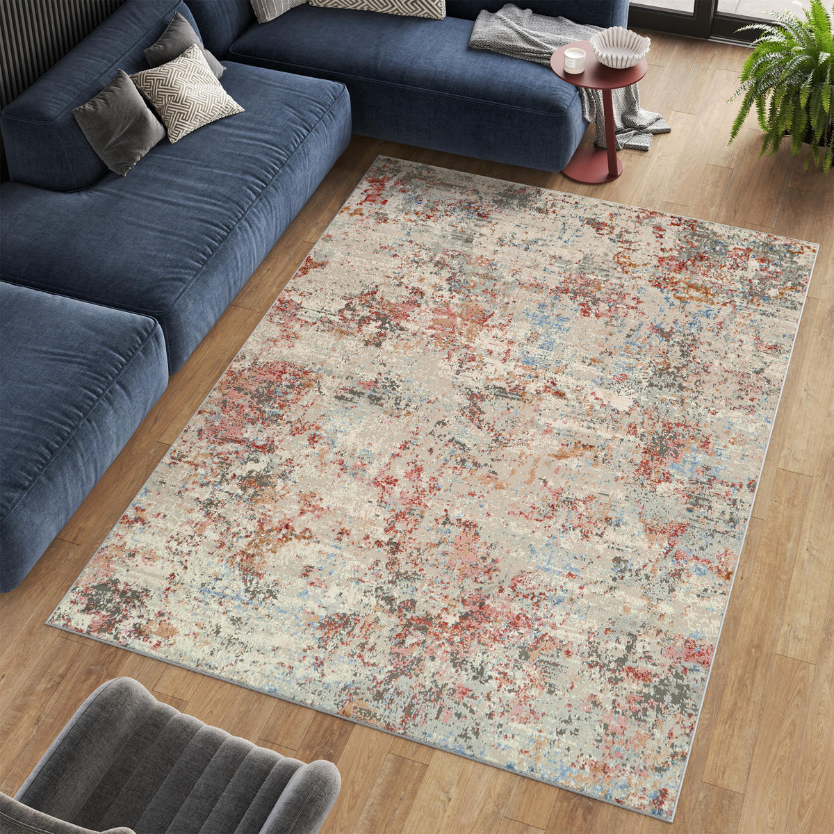 TEPPICH RETRO Hellgrau 160/220 cm - Hellgrau, Textil (160/220cm) - Tapiso