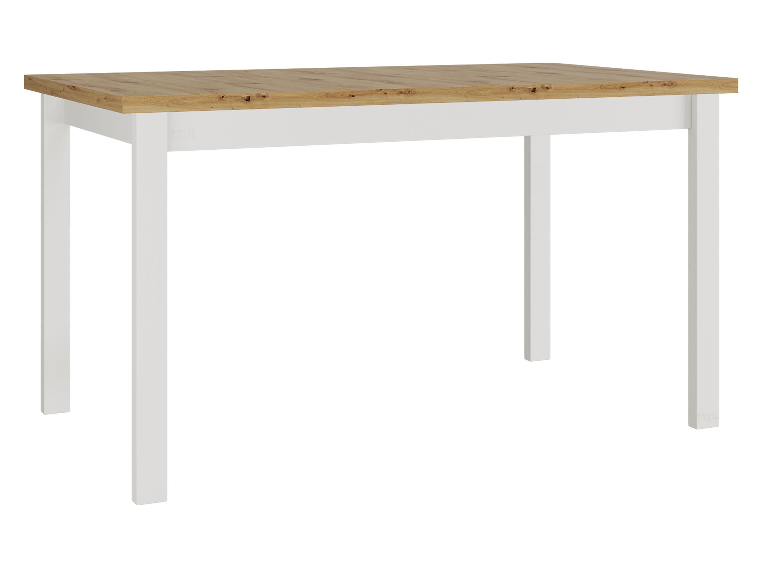 ESSTISCH Alba II M - Weiß/Eiche Artisan, Holz/Holzwerkstoff (80/140/78cm) - MIRJAN24