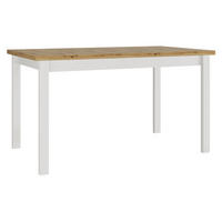 ESSTISCH Alba II M - Weiß/Eiche Artisan, Holz/Holzwerkstoff (80/140/78cm) - MIRJAN24