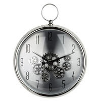 WANDUHR Ramsey silber 35/43/9 cm Kunststoff - Silberfarben, Kunststoff (35/43/35cm) - Mondex