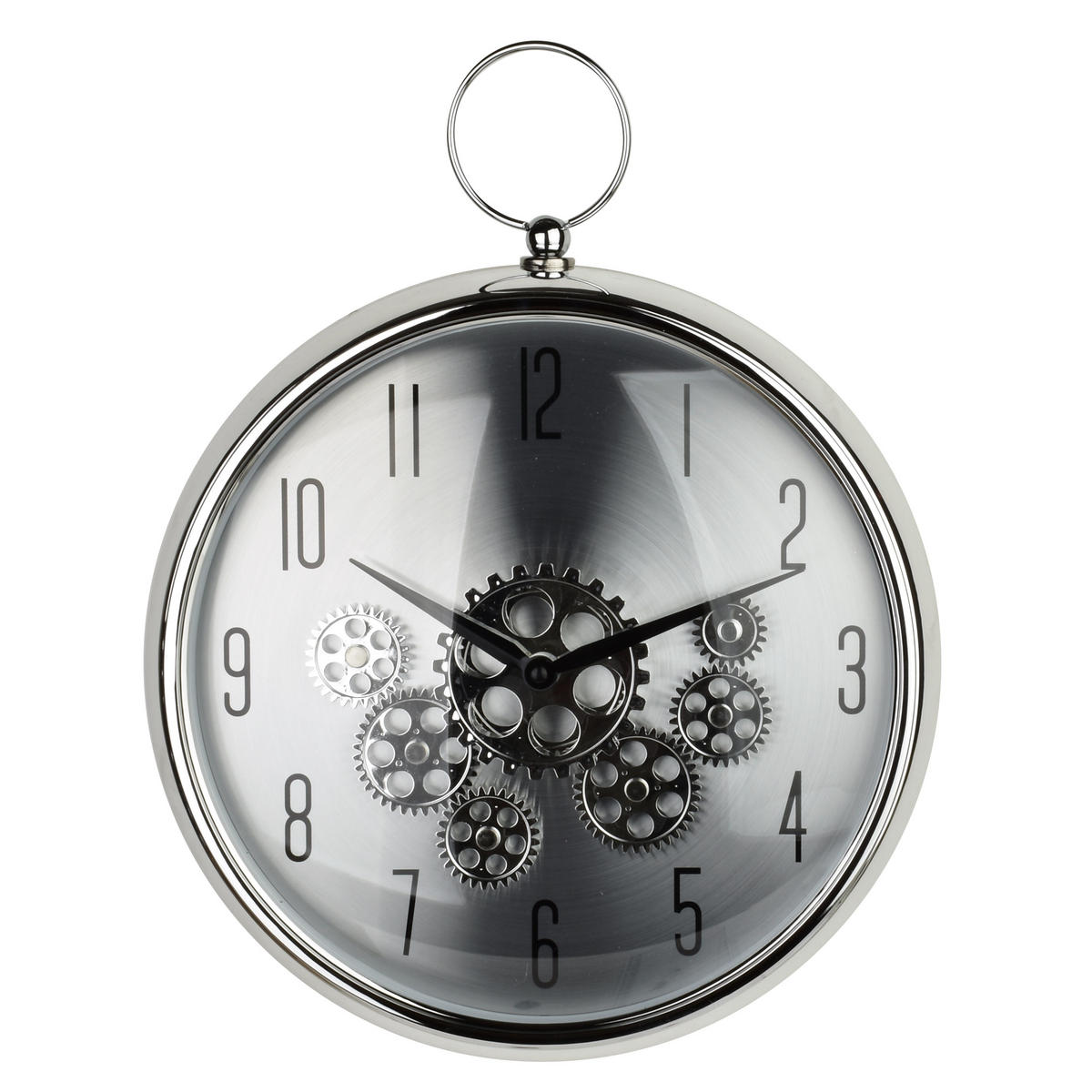 WANDUHR Ramsey silber 35/43/9 cm Kunststoff - Silberfarben, Kunststoff (35/43/35cm) - Mondex