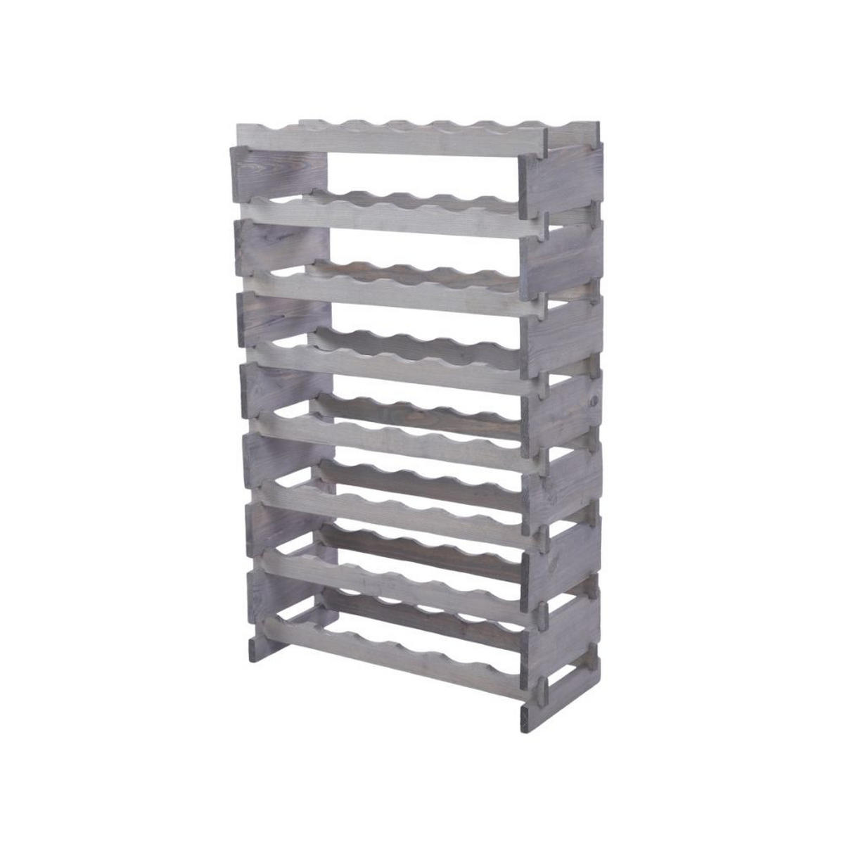 WEINREGAL VINOTECA FLEX PRO HxBxT 107x65x28cm 48 Flaschen auf 8 Ebenen Grau - Grau, Holz (65/107/28cm) - PROREGAL