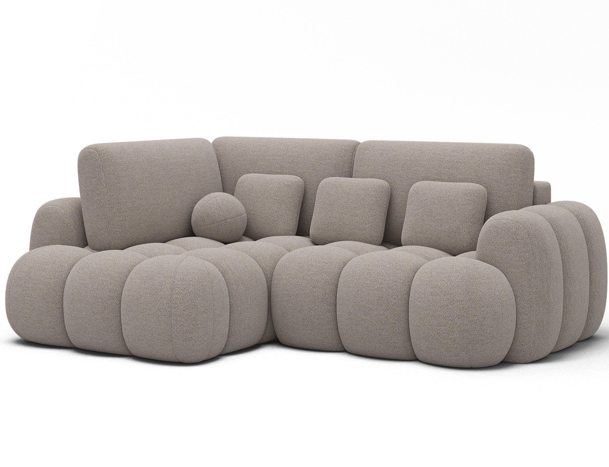 ECKSOFA COZION L-Form mit Schlaffunktion & Bettkasten – Modernes 3-Sitzer Sofa, HR-Kaltschaum, Wellenfederung, 267 × 165 cm - Ecru/Schwarz, Kunststoff (165/267cm) - Wohnideebilder