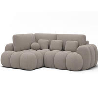 ECKSOFA COZION L-Form mit Schlaffunktion & Bettkasten – Modernes 3-Sitzer Sofa, HR-Kaltschaum, Wellenfederung, 267 × 165 cm - Ecru/Schwarz, Kunststoff (165/267cm) - Wohnideebilder