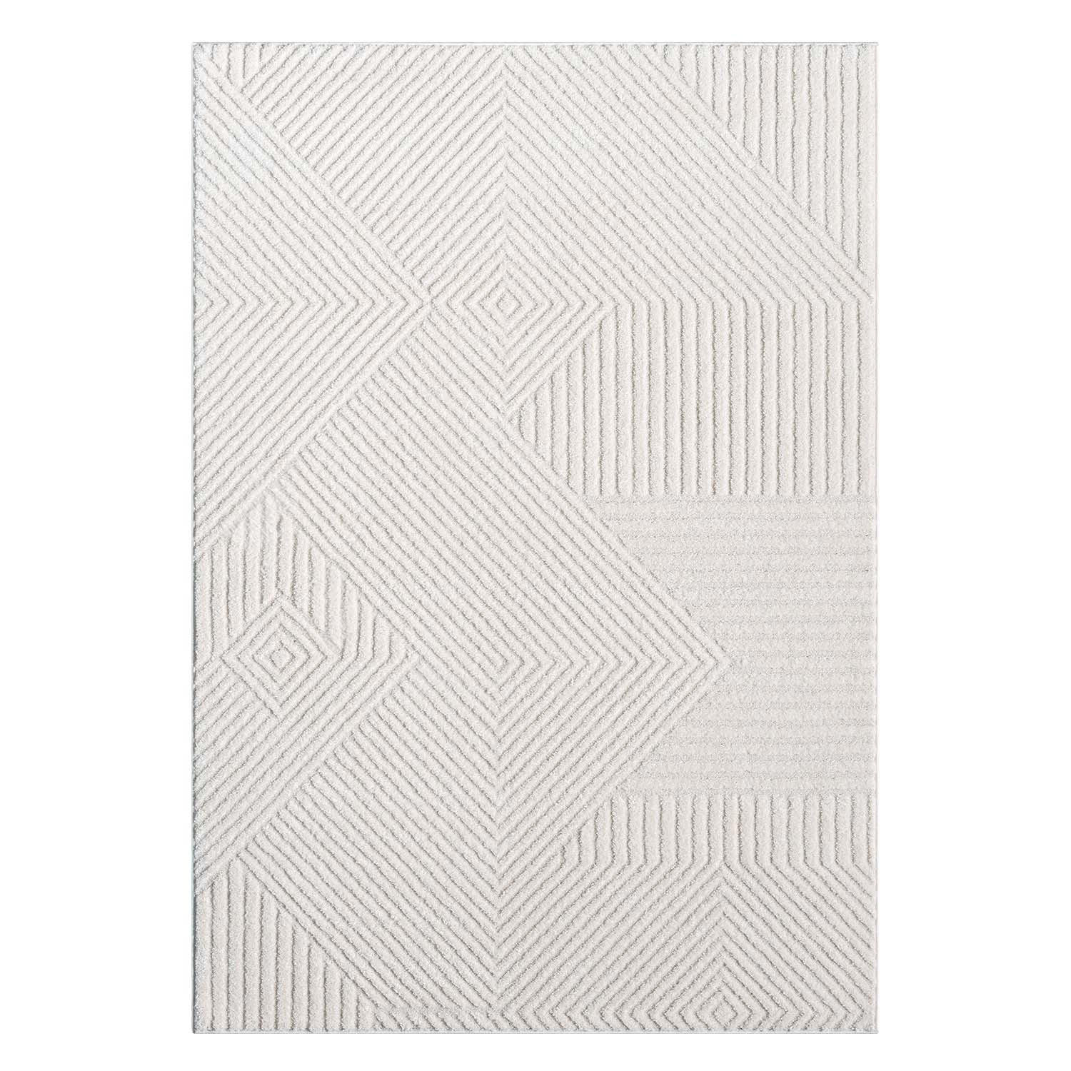KURZFLOR-TEPPICH Lounge 0632 Creme 160x230 cm - Creme, Textil (160/230cm) - carpet city
