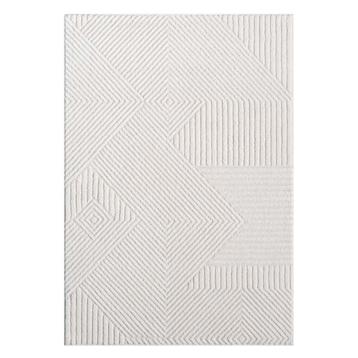 KURZFLOR-TEPPICH Lounge 0632 Creme 120x170 cm - Creme, Textil (120/170cm) - carpet city