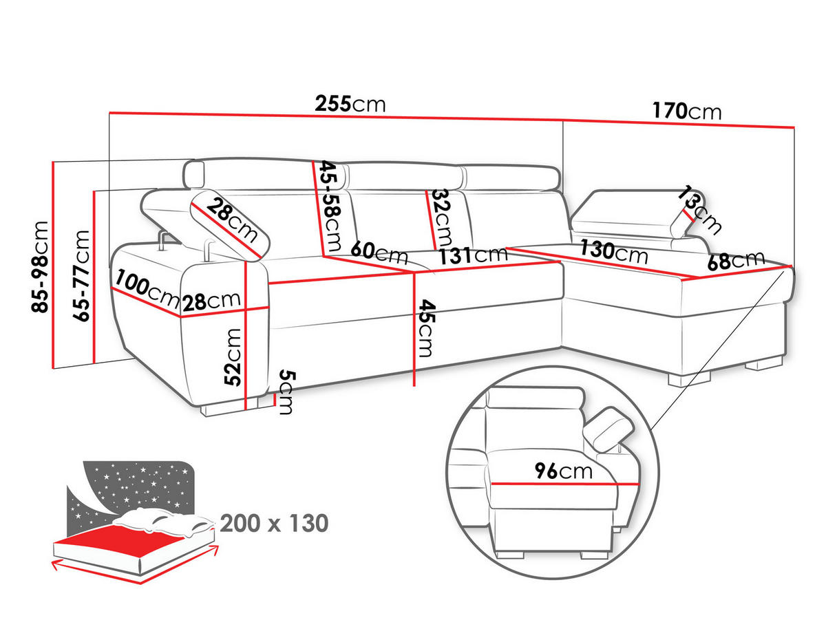 ECKSOFA Plaza L - Silberfarben/Braun, Holz/Kunststoff (255/170cm) - MIRJAN24