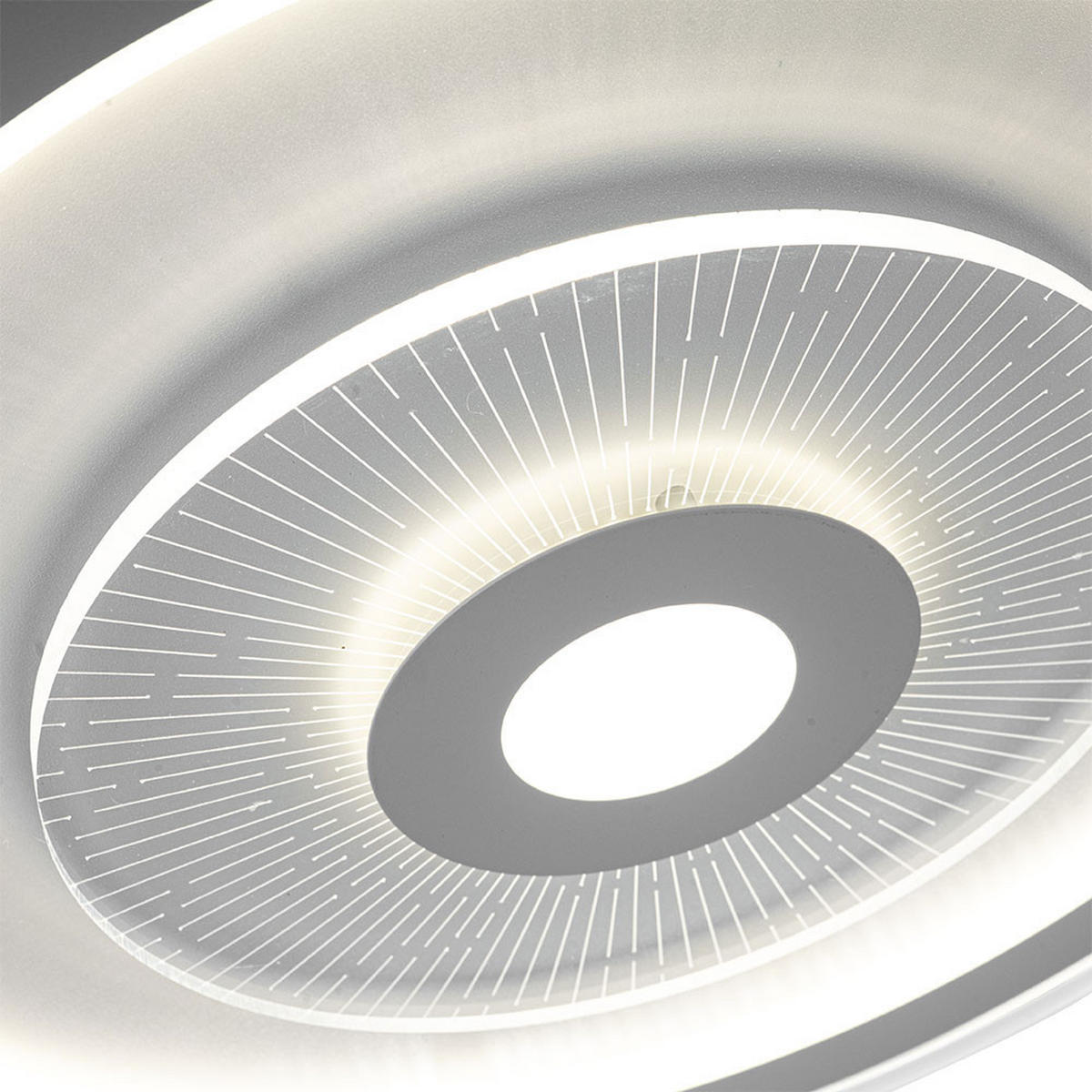 LED DECKENLEUCHTE Rund Weiß - Weiß, Metall (50/50/6cm)