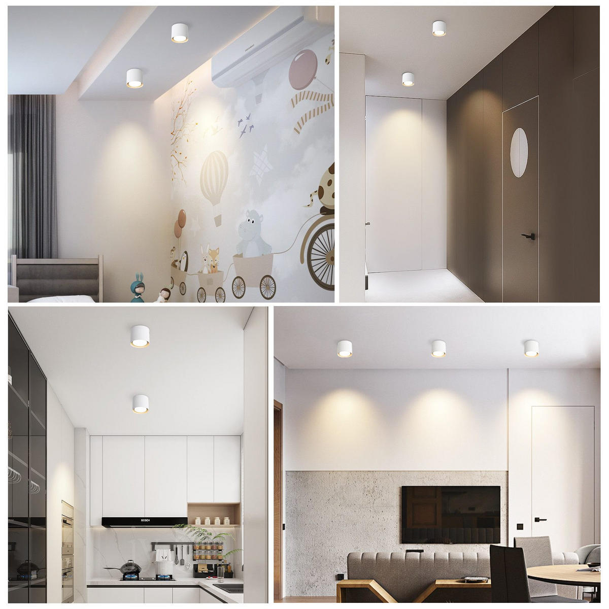 AUFBAULEUCHTE Adele II 10/10/8cm - Weiß, Metall (10/10/8cm) - Nettlife