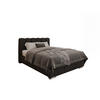 POLSTERBETT Zaira 140x200cm – Elegantes Polsterbett für modernen Wohnstil , ZONIERTE TASCHENFEDERN KOKOS (21cm), schwarz - Schwarz, Holz - Panda Möbel