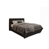 POLSTERBETT Zaira 140x200cm – Elegantes Polsterbett für modernen Wohnstil , ZONIERTE TASCHENFEDERN KOKOS (21cm), schwarz - Schwarz, Holz (140/200cm) - Panda Möbel