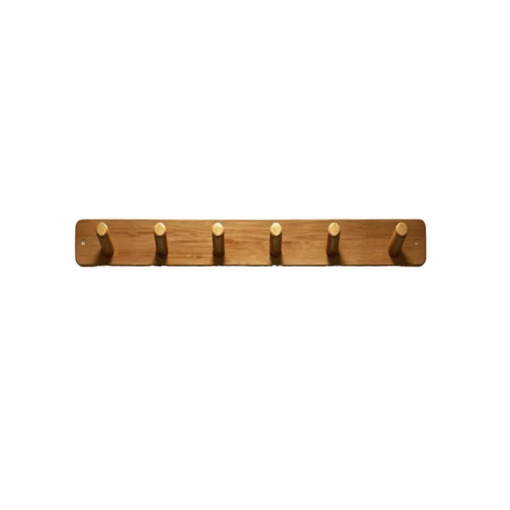 HAKENLEISTE, Holz, Dunkelbraun, 59 × 6 × 7,5 cm - Braun, Holz (6/7.5/59cm) - Authentics